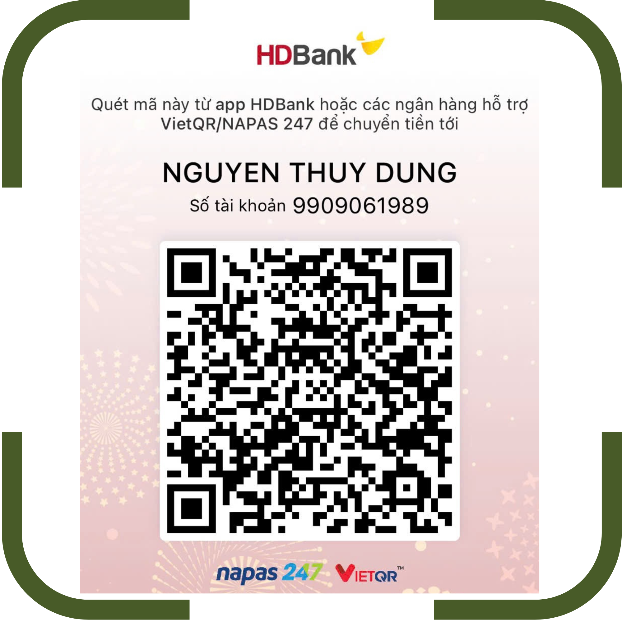 Green Organic QR Code Placement A5 (21 x 21 cm)